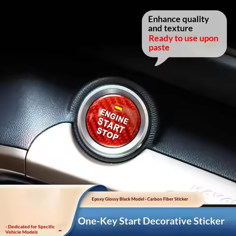 For Haval Car Engine Start Stop Button Cover Real Carbon Fiber Sticker Fit H8 H9 C50 N6 H6 H2 F7 H2S