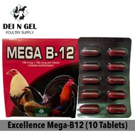 ❡Excellence MEGA B12 for gamefowl (10 TABLETS)