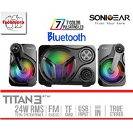 SONIC GEAR ORIGINAL MALAYSIA TITAN 3 BTMI Extra Bass Portable 2.0 Speaker with Volume Control with 7