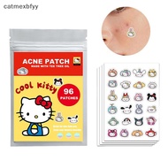 catmexbfyy 96pc Hello Kitty Cat Repair Acne Patch Facial Skin Care Fade Blemishes Pimple Marks Close