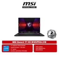 MSI Sword 17 HX B14VFKG-218 17" QHD+ Gaming Laptop