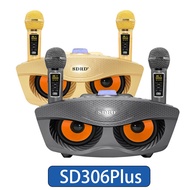 การ์ดเสียงนกฮูก SD-306Plus ลำโพงคู่ไมโครโฟนไร้สายบลูทูธแบบพกพาทุกในเครื่องเดียว Xk4gx6