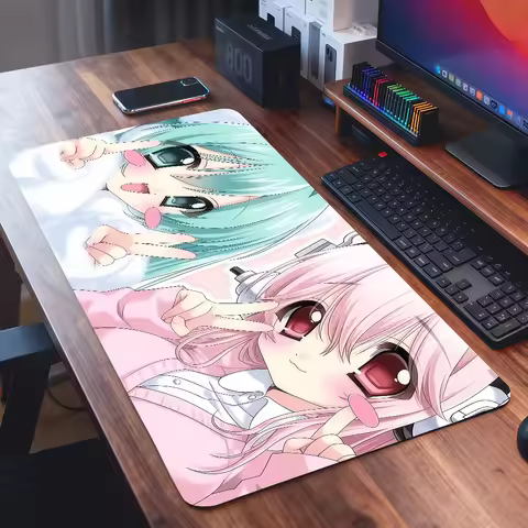 Fictional character S-Super S-Sonico Mouse Pad Square Office Gaming Desk Mat Waterproof Non-Slip Rub