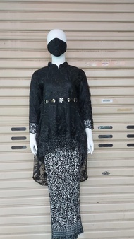 RR Kebaya Modern Wanita//Kebaya Brukat Modern 2022 Model Baru//Setelan Kebaya Brokat Hitam//Setelan
