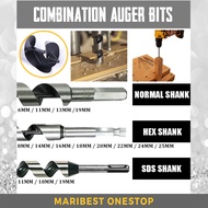 COMBINATION AUGER DRILL BITS NORMAL SHANK / HEX SHANK / SDS SHANK FOR WOODWORKING