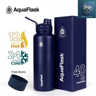 AquaFlask 22oz 32oz 40oz Wide Mouth Bottle Drinking Tumbler Cup Cold Resistant Water Bottle With Sil