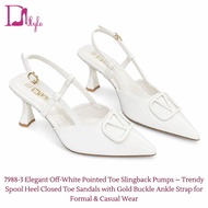 New 7988-3 Trendy Elegant Slingback 3 inch Heels For Women