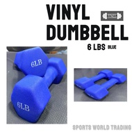 Vinyl Dumbbell Blue 6 lbs ( 2 PCS )