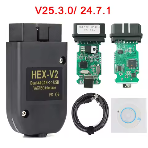 V25.3 VAGCOM Interface HEX V2 Update 24.5 FOR VW For AUDI Skoda Seat Multi-Language Car Autocom Diag