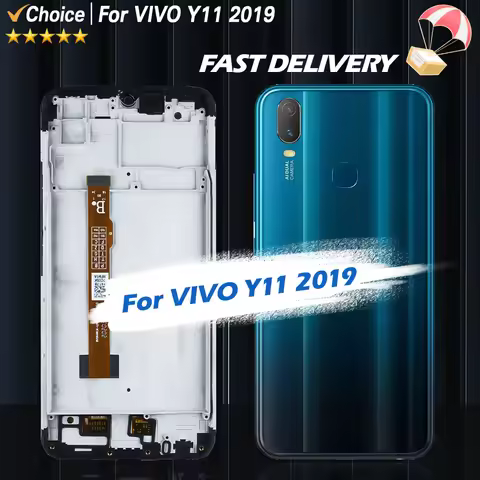 6.35" AMOLED For Vivo Y11 2019 LCD Display Touch Screen Digiziter Assembly Replacement Parts For Viv