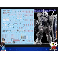 Water Decal 217 RG 1/144 Gundam Rx-78-3 G3 Ghost Brand