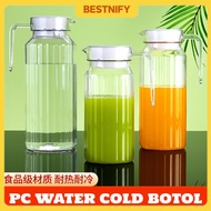 Transparent Water Bottle 1.5L Cold Drink with Lid | 1.5L Ice Drink Plastic PVC Water Bottle
