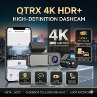 QTRX 4K WIFI Dual-Channel Dashcam 2160P Front + 1080P Rear Dashcam WIFI Control 24-H Recording Peman