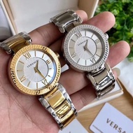 [Original Factory Original Single Top with Hard Goods] versace versace VNC Leda Silver Quartz Women'