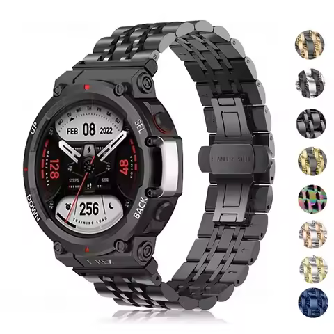 For Amazfit T REX 3 Stainless Steel Watchband For Amazfit T Rex Pro/T-Rex Metal Bracelet Amazfit T-R