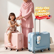 20 Inch Luggage Rideable Stable Seat 80kg Hold Carry on Kid Luggage Bag Travel Suitcase Lightweight 