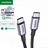 UGREEN Type C Cable UAB C to USB C 5A 100W PD Fast Charge Nylon Braided Cable
