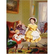 Its My Turn to Play Mother by Sophie Gengembre Anderson Canvas Prints，Canvas Wall Art for Bedroom Ho