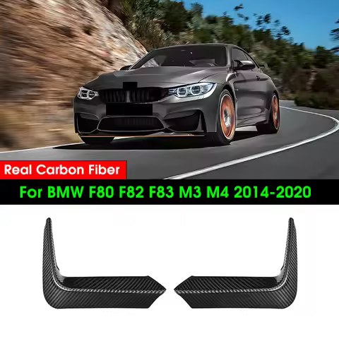 Real Dry Carbon Fiber Rear Bumper Decor For BMW F82 M4 F83 F80 M3 2014-2020 Rear Bumper Lip Splitter