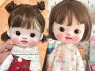 Phụ Kiện Tóc Giả Bằng Lụa Sữa Qbaby BJD Blythe Big Head Dots Cho Búp Bê Quần Áo Và Tóc Búp Bê Phụ Ki