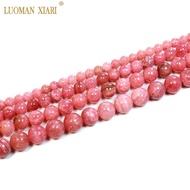 Fine Natural Argentina Rhodochrosite Red Round Stone Beads For Jewelry Making DIY Bracelet mm Strand