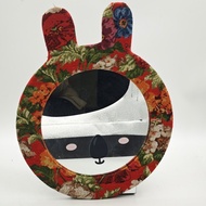 Irregular Plush Desktop Mirror Artistic Dressing Mirror Creative Mirror Desktop Decoration Makeup Mi