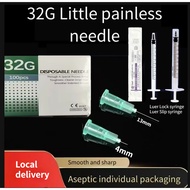 10/100pcs COD 32G Disposable Needle 4mm/13mm can be used 1ml/ Luer Lock/Luer Slip syringe beauty too