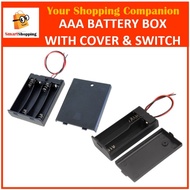 AAA Battery Holder Storage Box Case with Wire Lead – Slot AAA Battery Box for DIY Electronics Projec