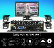 Leon Truck food Bus Van Lorry Vehicle 4CH 1080P 4G Sim Card Onlive Mobile DVR Camera CCTV Realtime L