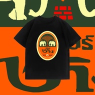 BEER Culture Style Elephant Pattern and Thai Style < BEER CHANG} Text Pure Cotton Breathable Comfort