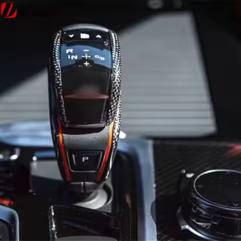 For BMW F90 M5 F97 X3M F98 X4M F95 F96 Real Dry Carbon Fiber Automatic Shift Gear Knob Trim Cover Ca