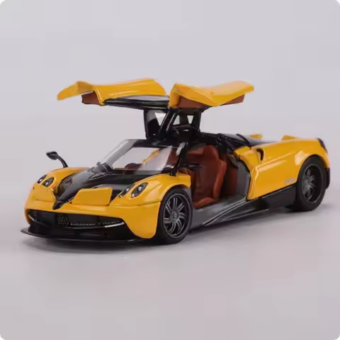 HKM 1:64 Yellow Huayra Coupe 2014 Racing Sports Model Diecast Metal Car