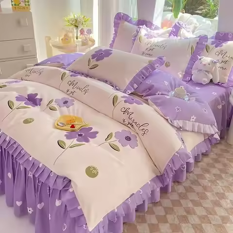 Love Heart Bedding Set Comforter Cover Sets Duvet Cover Set Home Sheet Pillowcase Soft No Filling Be