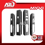 Perodua Myvi Ezi 2005-2011 Car Window Switch Panel Frame  Glossy Black Carbon Fiber Design Trim Cove