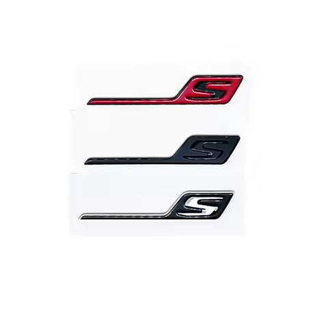 ABS S Badge Emblem Car Trunk Stickers For S E63S C63S GLC63S GLE63S GLS63S GTS GT43S GTR GT53 GT50 C