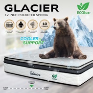ECOlux Glacier Premium Grade Mattress Independent Pocket Spring Mattress/Tilam - Queen/King/Single/S
