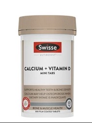 澳洲直送🇦🇺Swisse – Ultiboost 迷你鈣 + 維他命D 300片 😊– 迷你片容易吞服❤️適合吞嚥困難者– 維持強健骨骼和牙齒發育和健康– 幫助肌肉生長– 加入維他命D3促進鈣質吸收–