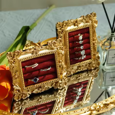 Jewelry Display Stand Vintage Photo Frame Ring Tray Jewelry Store Storage Booth Display Photography 