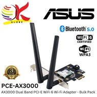 ASUS PCE-AX3000 (BULK PACK) DUAL BAND PCI-E WIFI 6 AX3000 WIFI ADAPTER WITH BLUETOOTH 5.0,  WPA3 NET