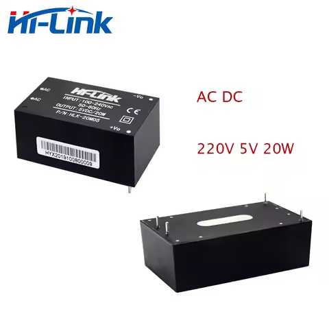 5pcs HLK-20M05 Free Shipping AC DC 220V 5V 20W Low Consumption Ultra-small Series Power Supply Modul