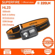 SUPERFIRE HL75-S Super Bright Headlamp Rechargeable Long Lasting Night Fishing Light White Light Red
