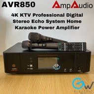 AmpAudio AVR850M 4K KTV Professional Digital Stereo Echo System Home Karaoke Power Amplifier
