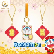 【Harbor Gold】Doraemon Wealth Attraction Gold Bar (0.2g-0.6g) 999/24K PureGold Investment Gold Bar