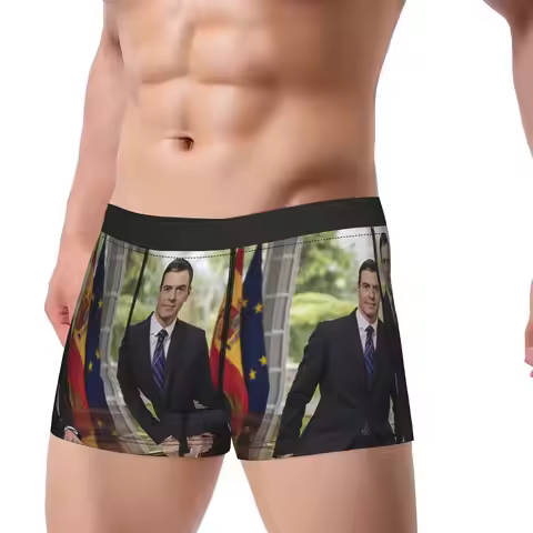 Pedro Sanchez Underwear Printing Trunk Hot Sale Men's Panties Novelty Boxer Brief Birthday Gift