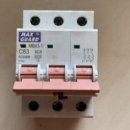 Maxguard Mcb 3Pole 6ka 20A-63A