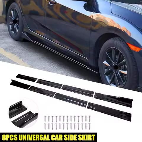 Universal 86.6 Inch Side Skirts Rocker Panels Extension For Audi A3 8V A4 B8 BMW X5 E70 E90 G20 F20 