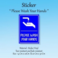 Please Wash Your Hands Sticker Hand Wash Place Sticker Hand Wash Waterproof Vinyl Sticker