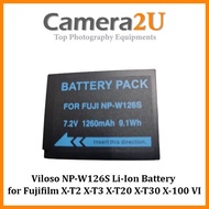 Viloso NP-W126S Li-Ion Battery for Fujifilm X-A3 X-E1 X-Pro 1 X-T2 X-T3 X-T20 X-T30 X-100 VI