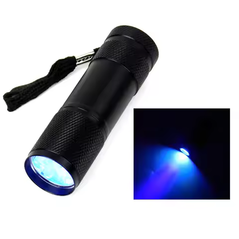 Pet Cat Dog Urine Detection UV Flashlight 9 LEDs Without Battery Durable for Detecting Urine and Pet