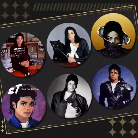 Michael Jackson Tinplate Badges Pins Lapel Pins Hat Pins Brooches Gifts Decor Backpacks
